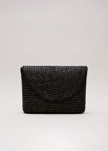 Phase Eight Oversized Straw Bags Black Australia | YA0487235